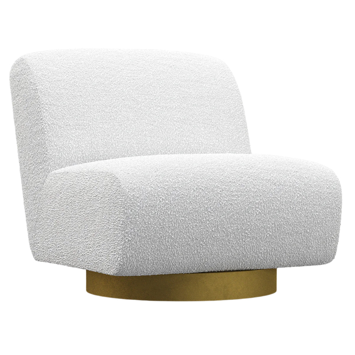 Bato Velvet Armchair in white fabric