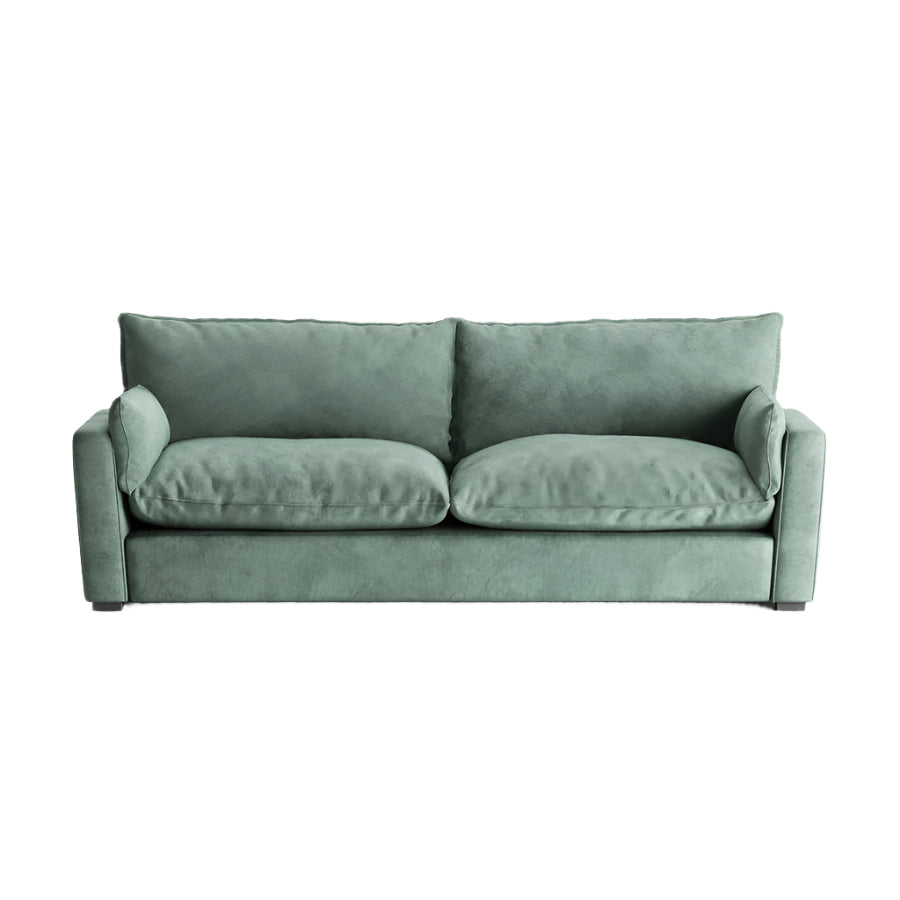 Bubble sofa with rounded backrest and textured fabric