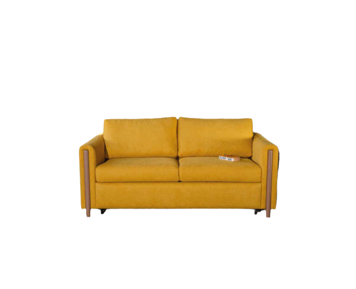 Brownie Sofa Bed with Two Seat Cushions Two Back Cushions and Short Legs