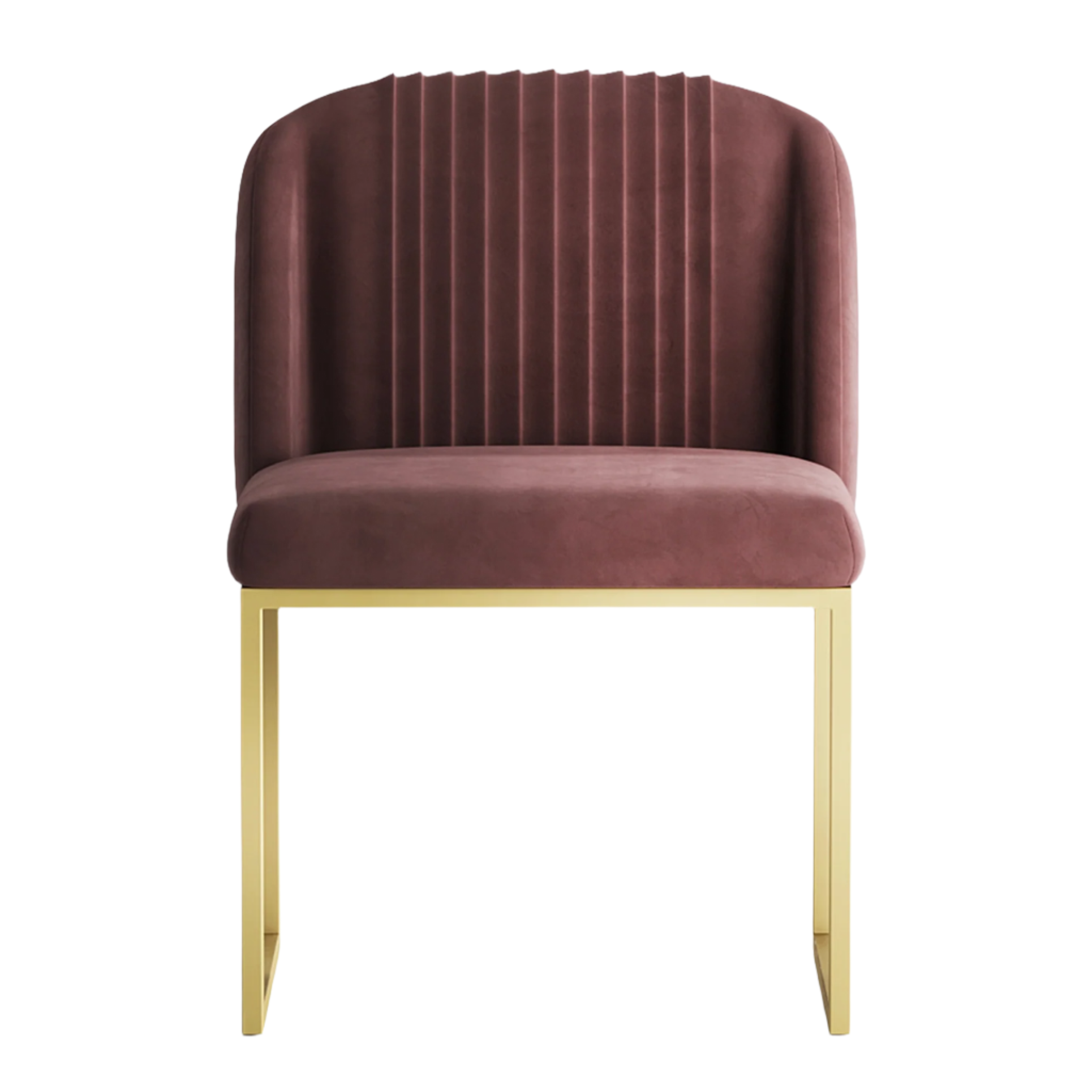 Imperio Velvet Chair in brown fabric