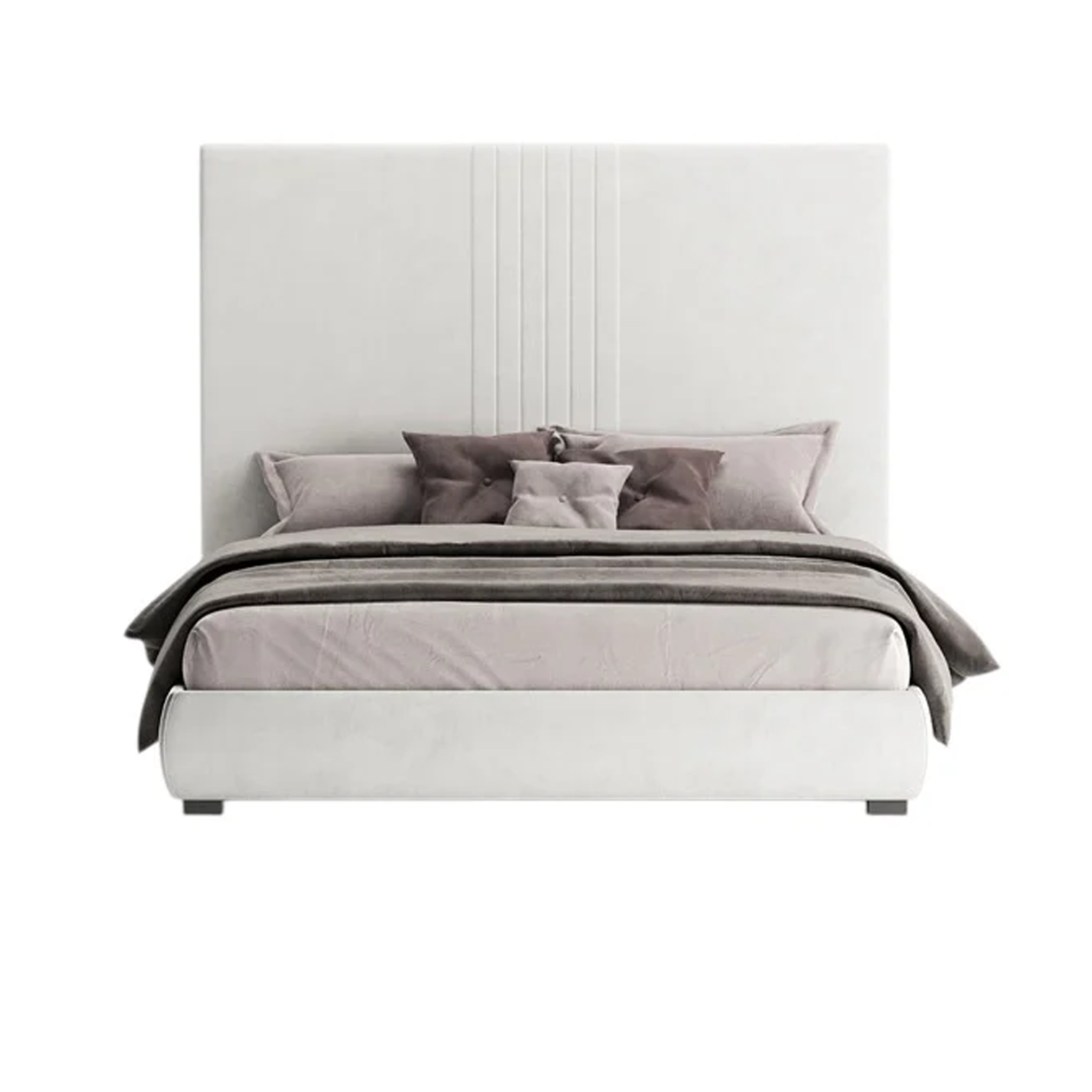 Aurora Bed with High Upholstered Headboard