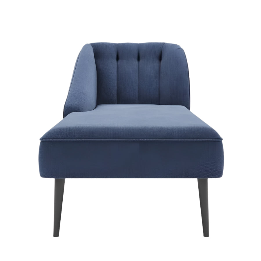 Deborah Blue Velvet Daybed with Wingback and Slim Legs