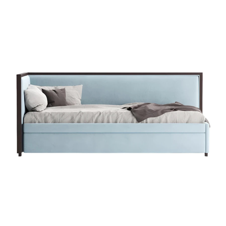 Nuvola daybed upholstered in sky blue velvet