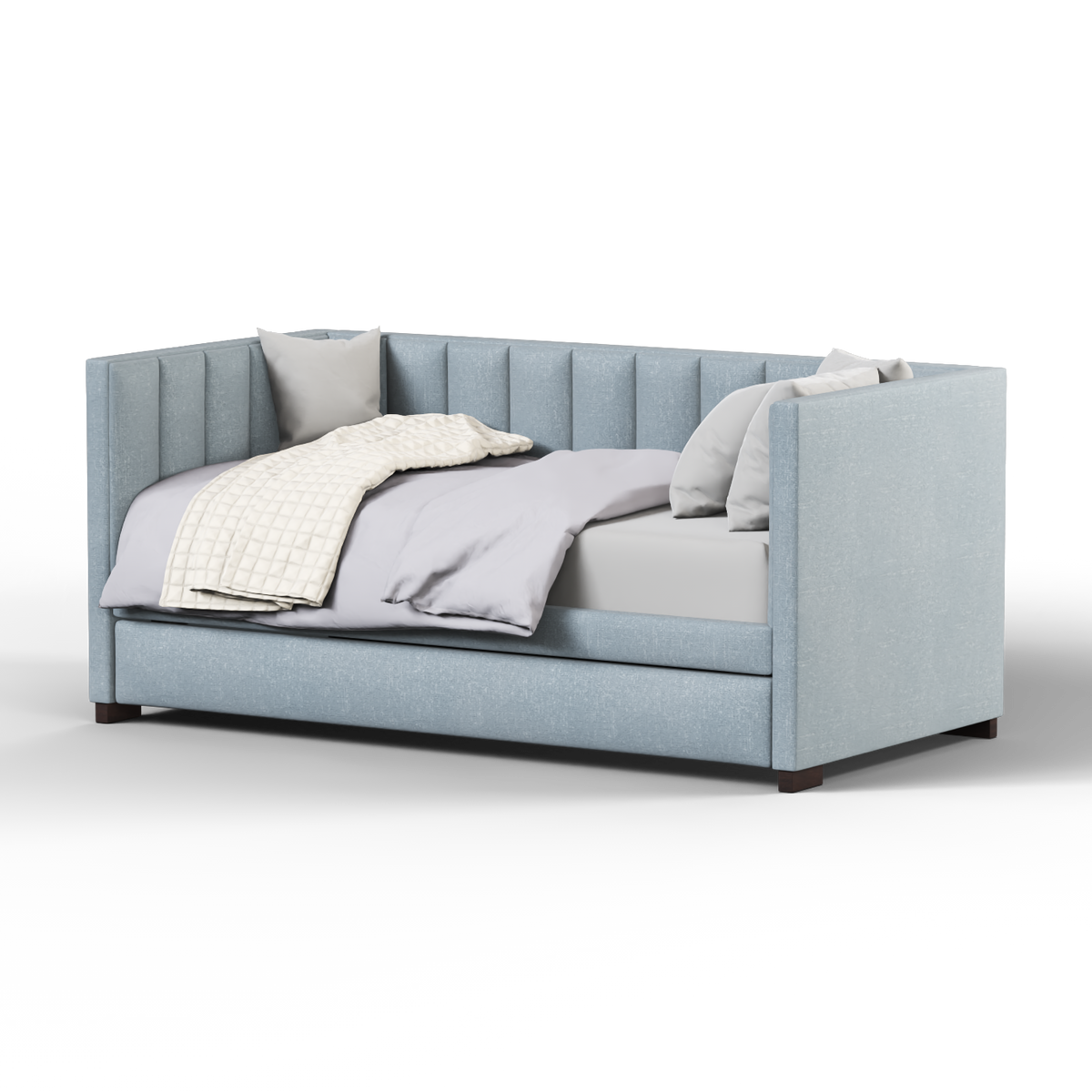 Bedspoke Capella Daybed – Steel Blue Woven Fabric
