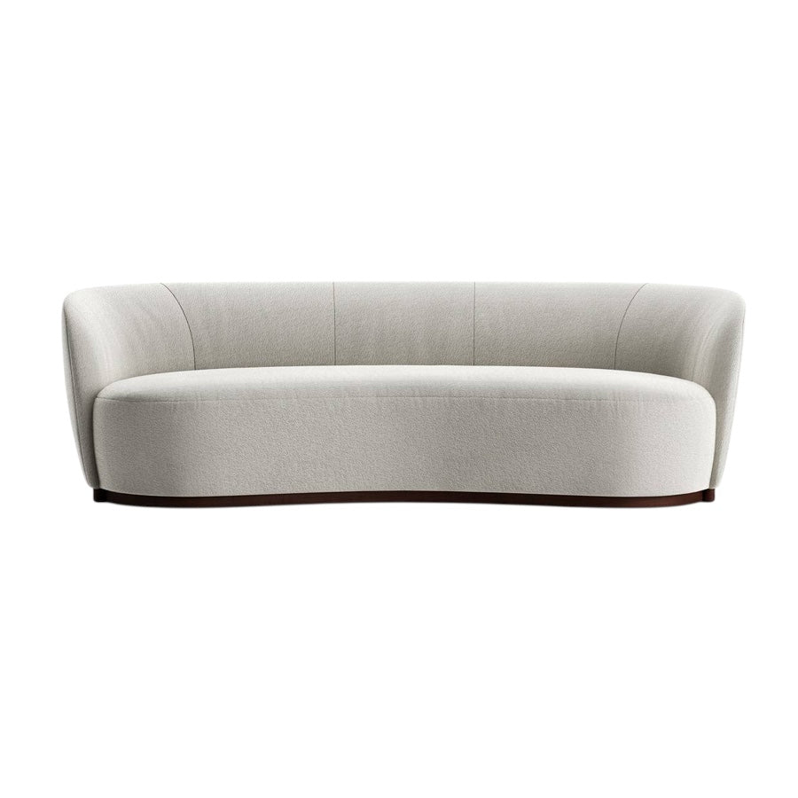 Posh Boucle Curved Sofa