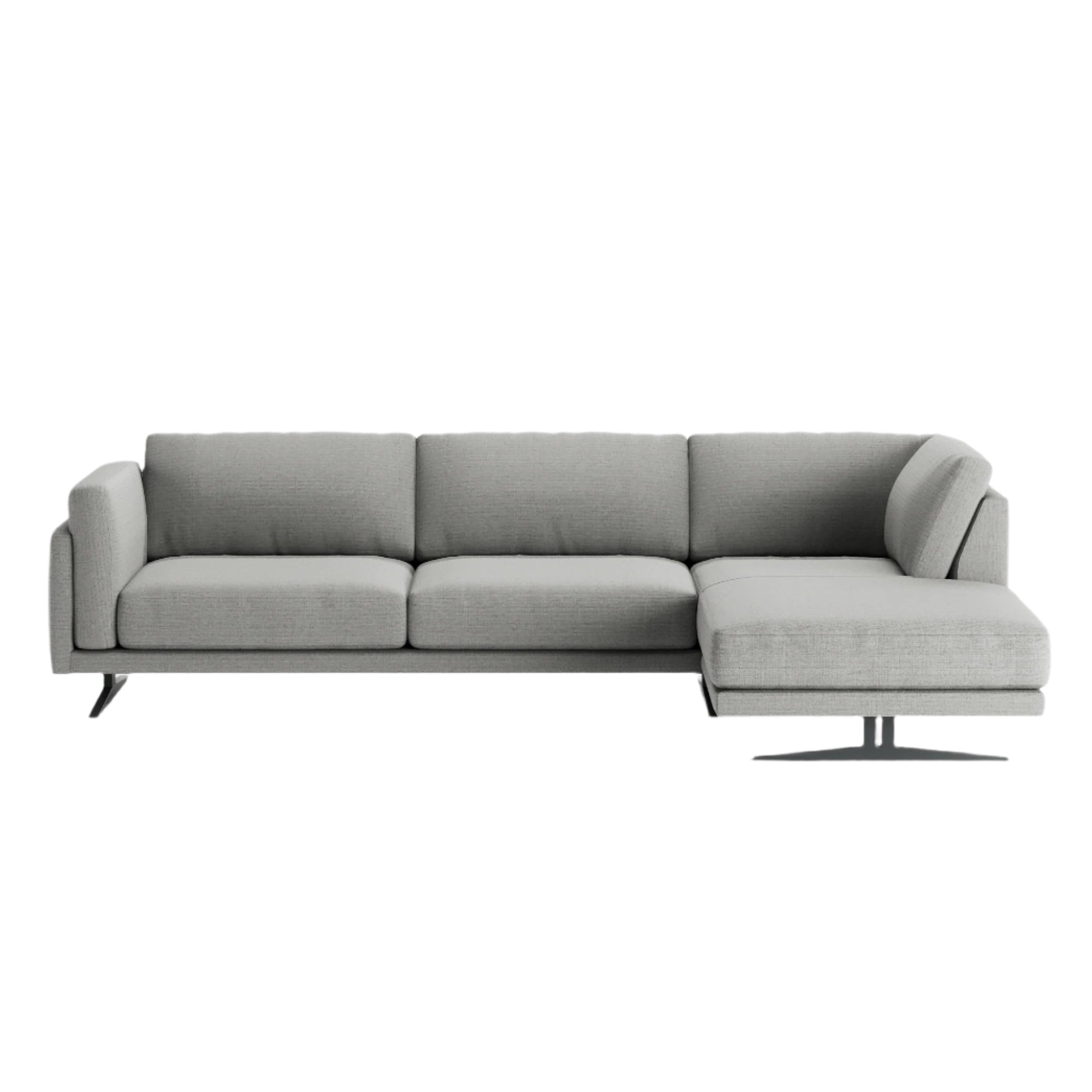 Ozzy sofa with deep seat and low backrest in fabric finish