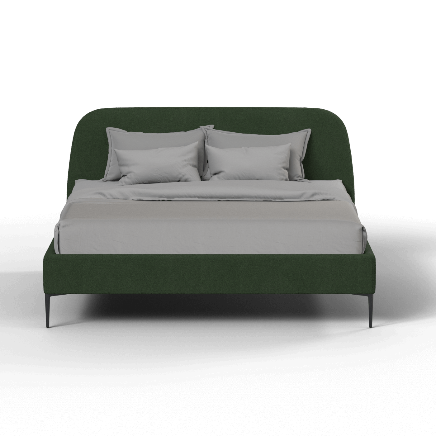 Anna Upholstered Bed with Vertical Headboard Detailing