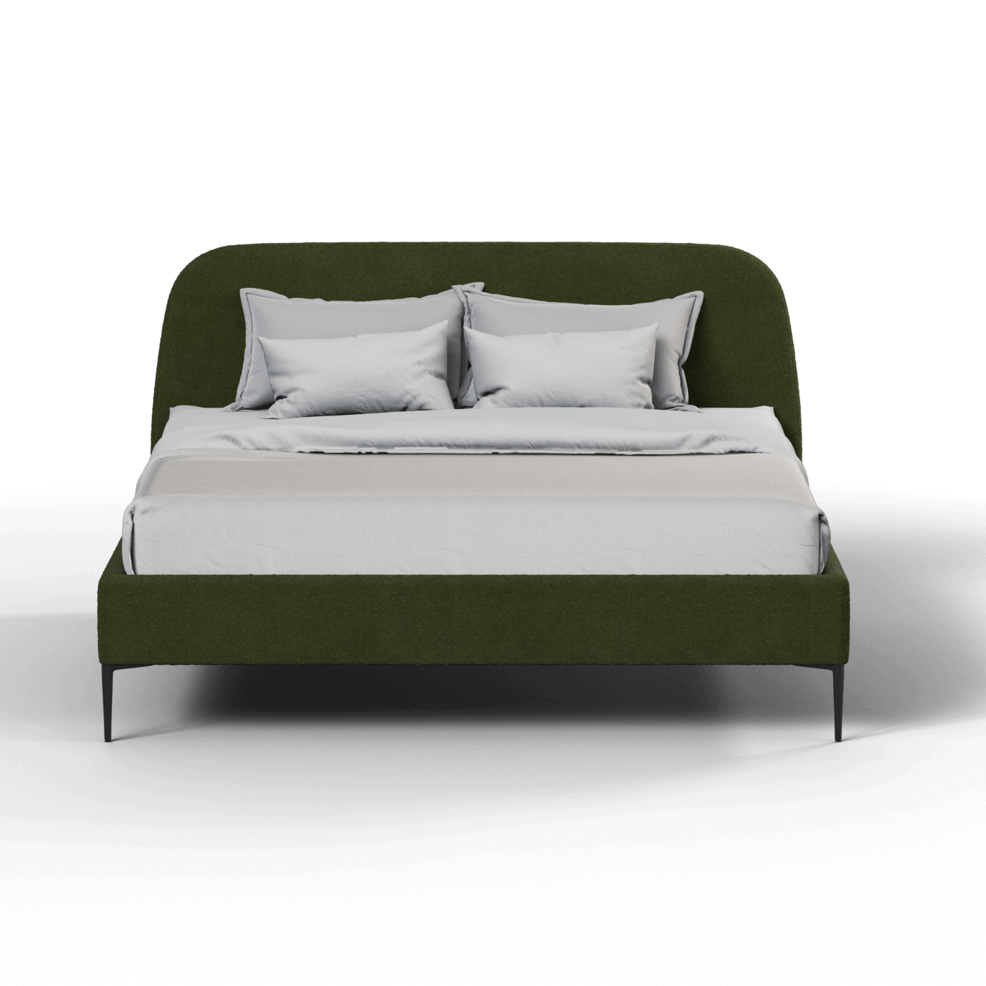 Anna Upholstered Bed with Vertical Headboard Detailing