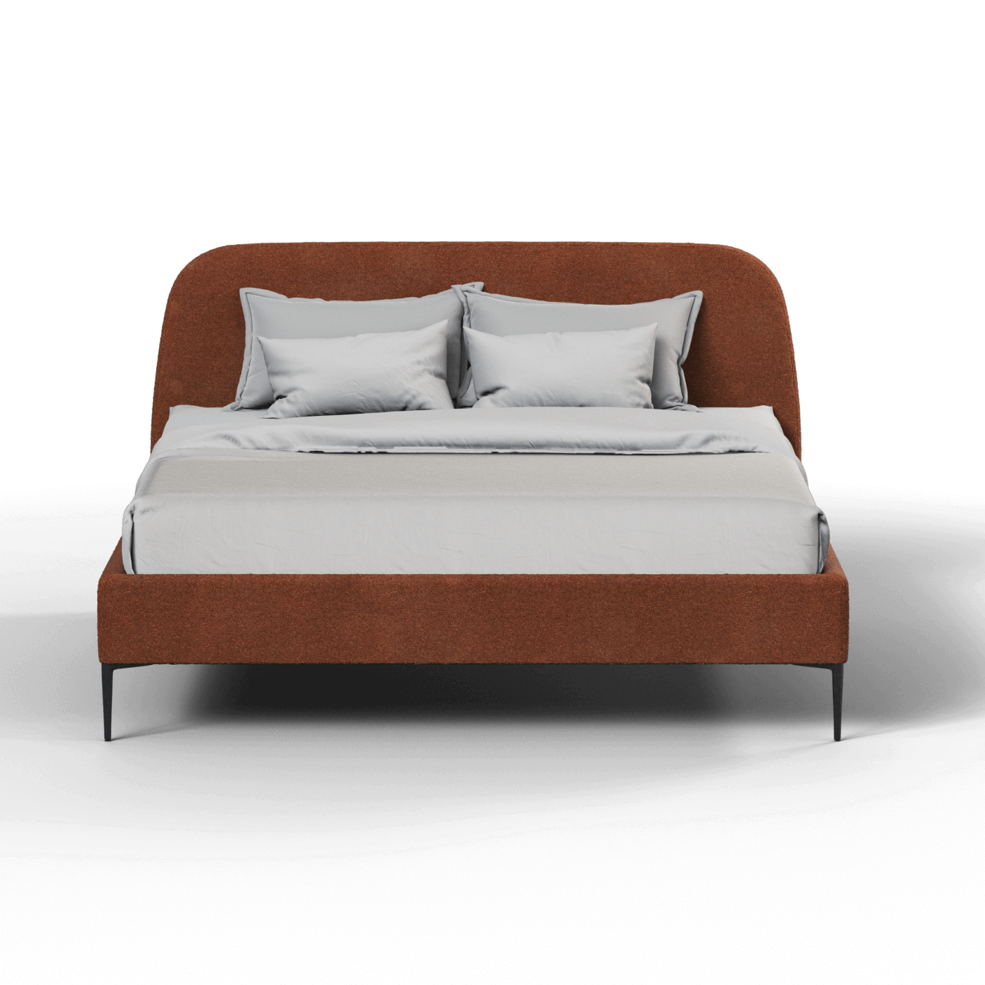 Anna Upholstered Bed with Vertical Headboard Detailing