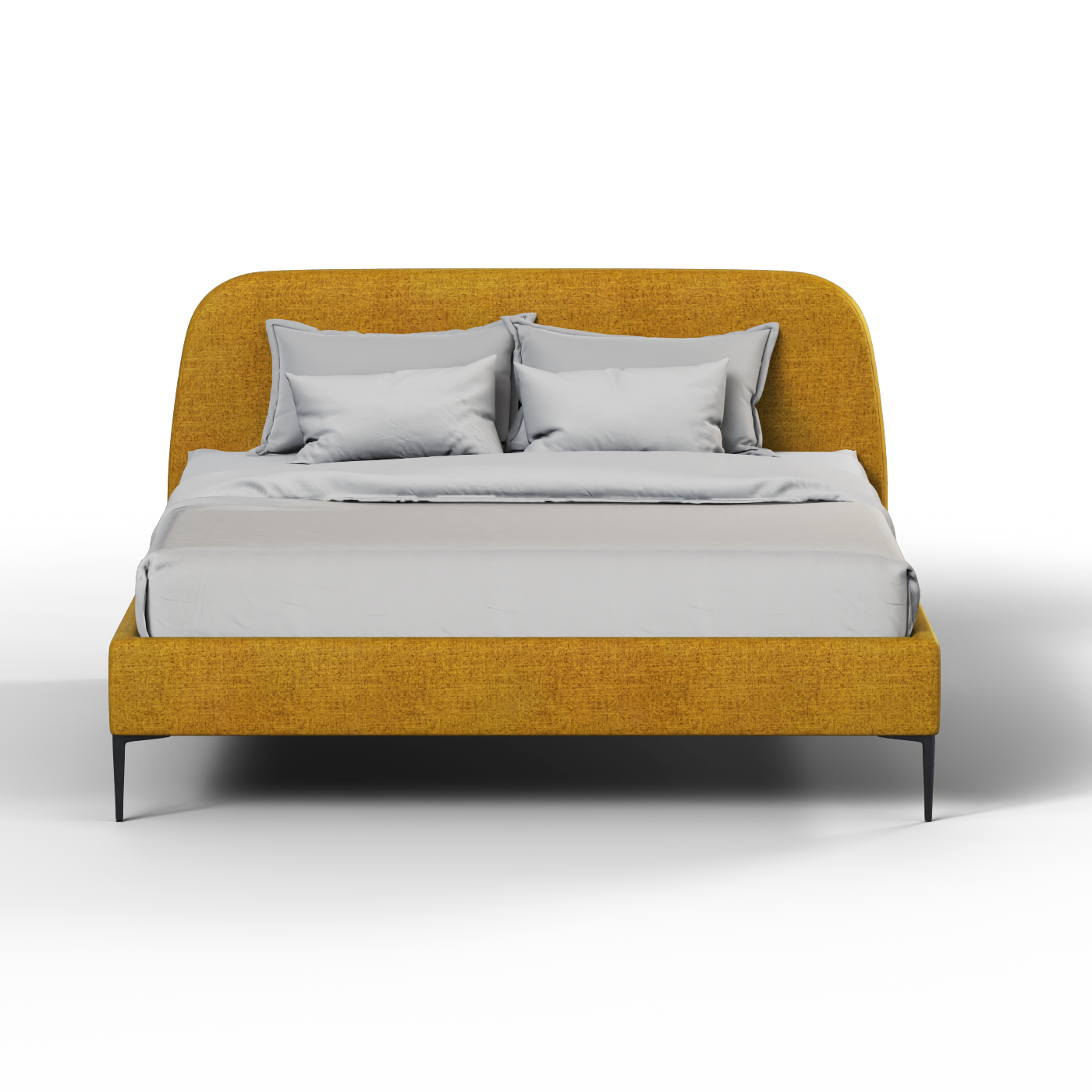 Anna Upholstered Bed with Vertical Headboard Detailing