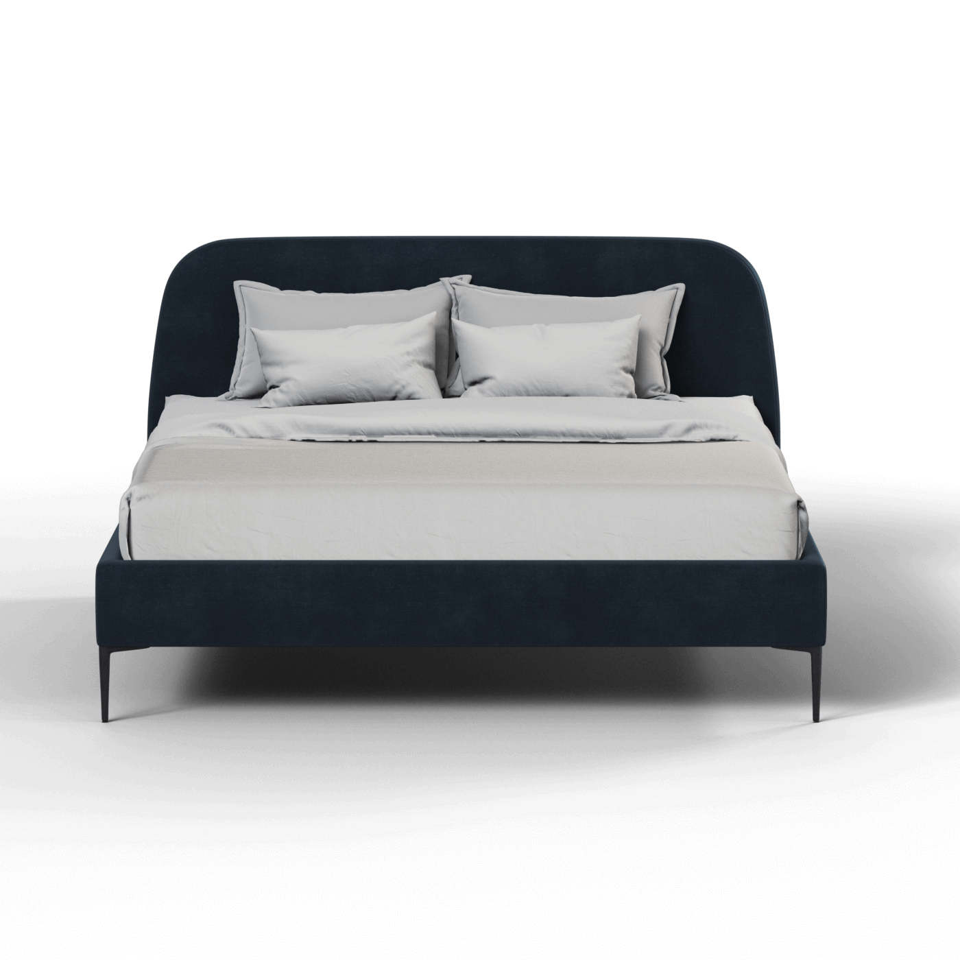 Anna Upholstered Bed with Vertical Headboard Detailing