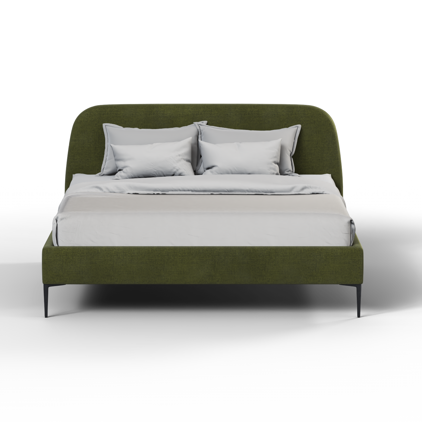 Anna Upholstered Bed with Vertical Headboard Detailing