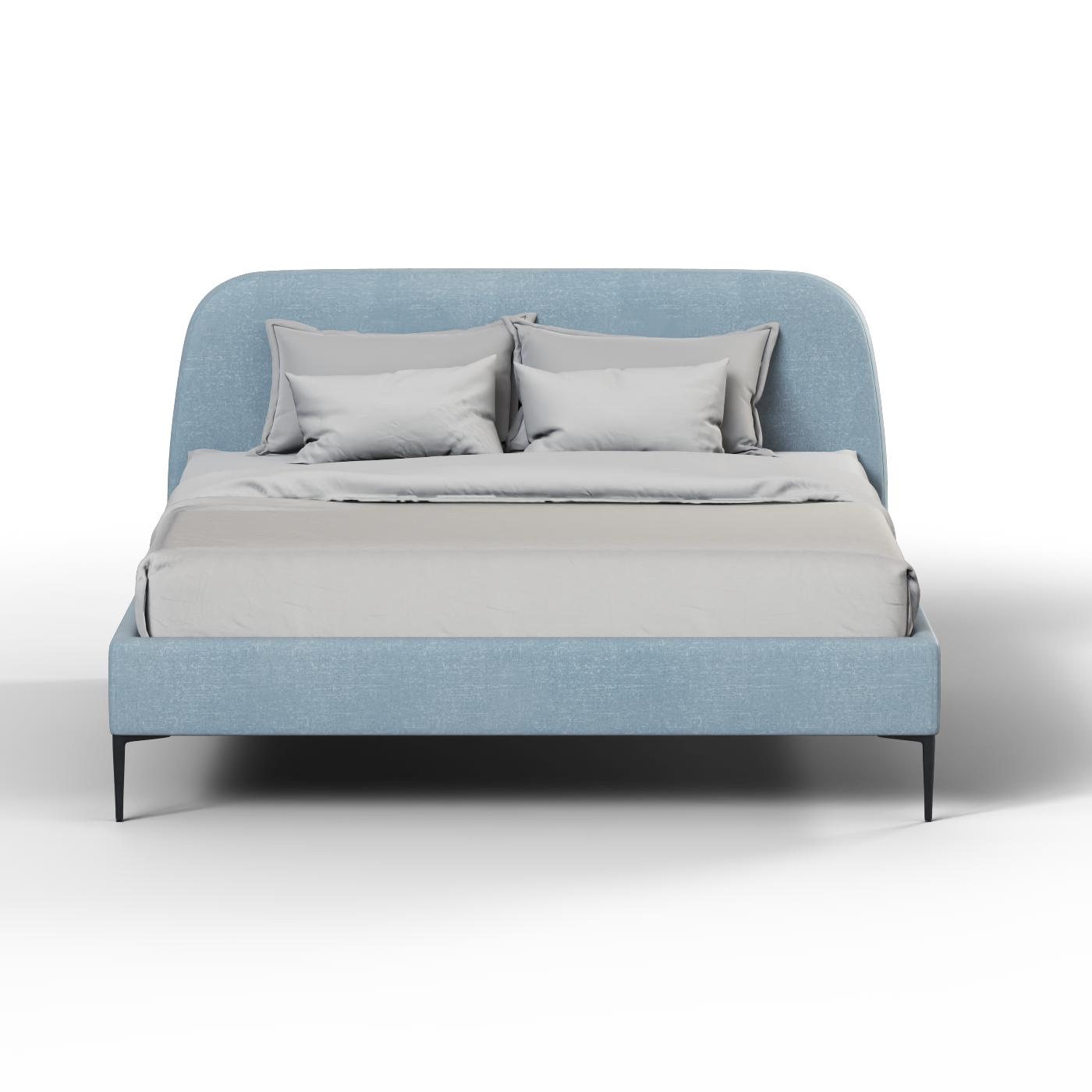 Anna Upholstered Bed with Vertical Headboard Detailing