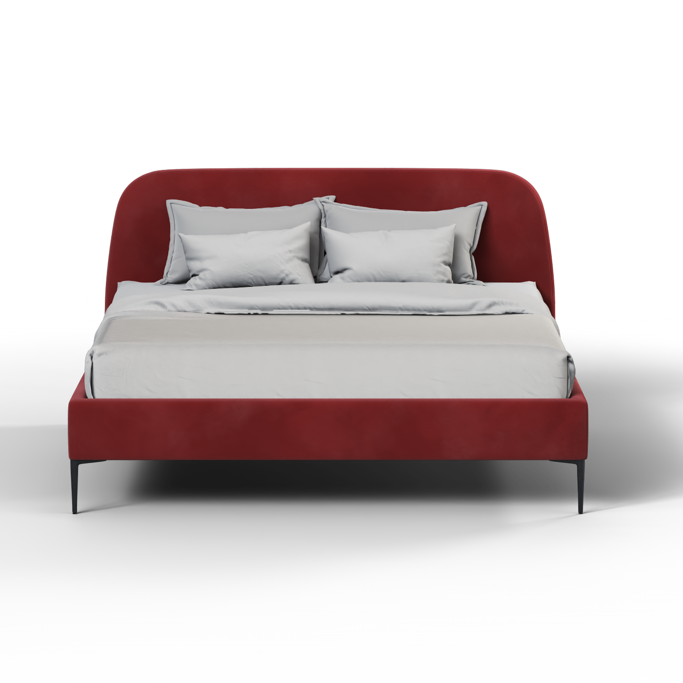 Anna Upholstered Bed with Vertical Headboard Detailing