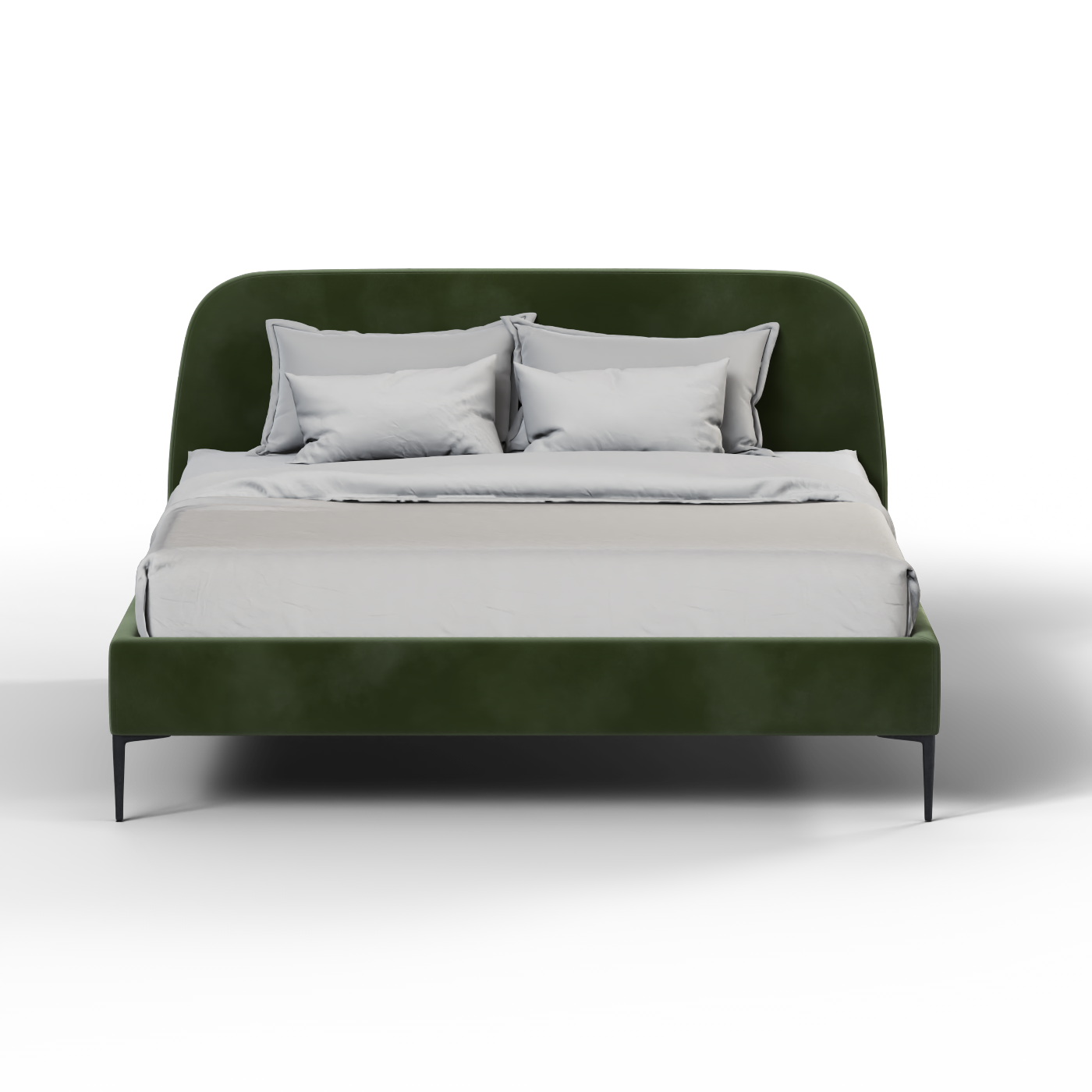 Anna Upholstered Bed with Vertical Headboard Detailing