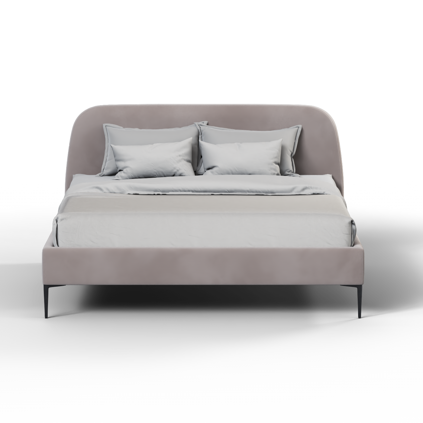 Anna Upholstered Bed with Vertical Headboard Detailing