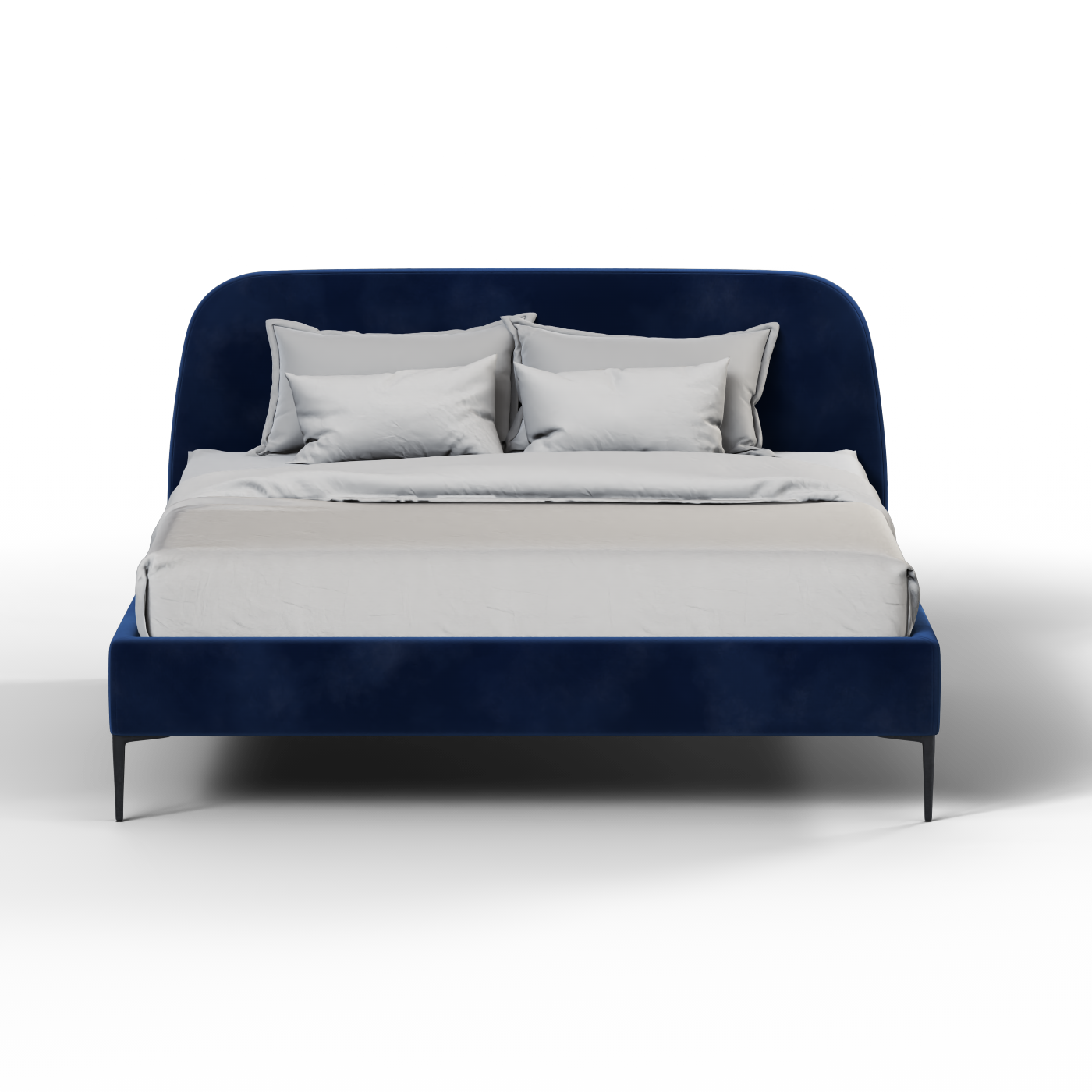 Anna Upholstered Bed with Vertical Headboard Detailing