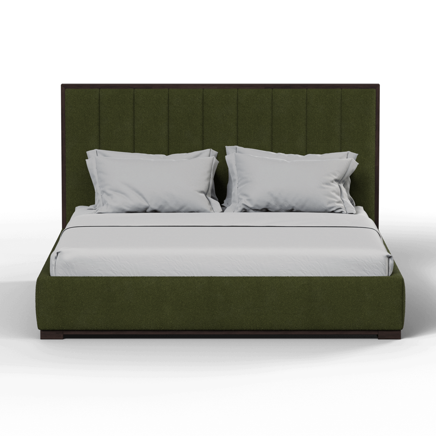 Ava Bed with Framed Vertical Headboard Panels