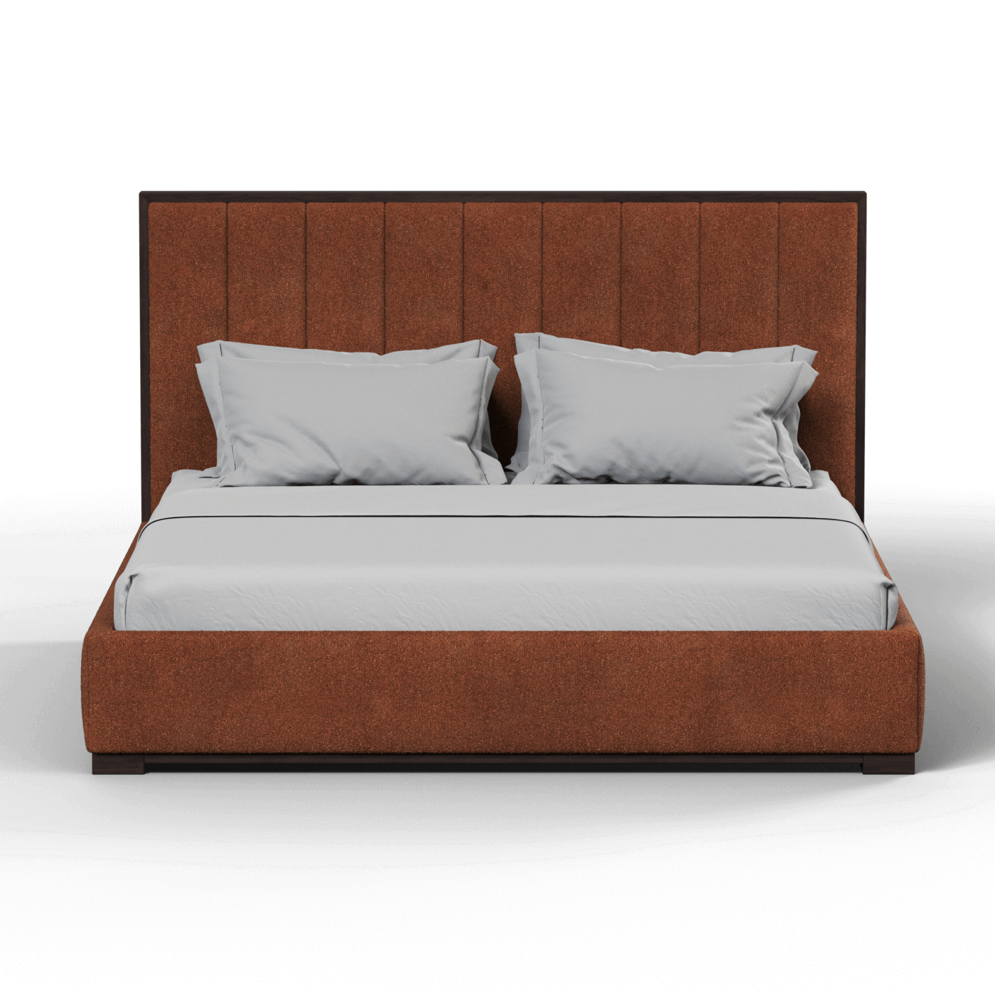 Ava Bed with Framed Vertical Headboard Panels