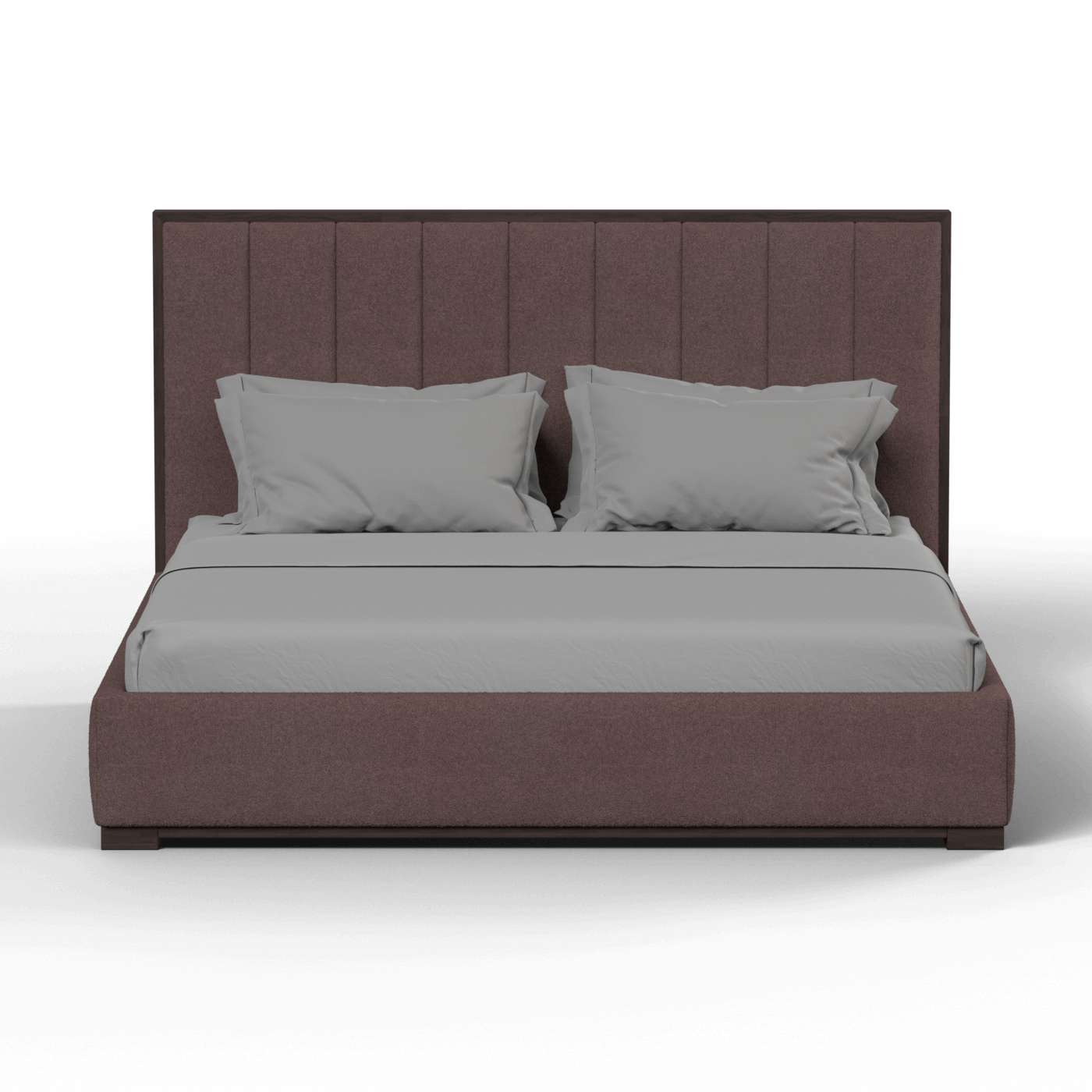 Ava Bed with Framed Vertical Headboard Panels