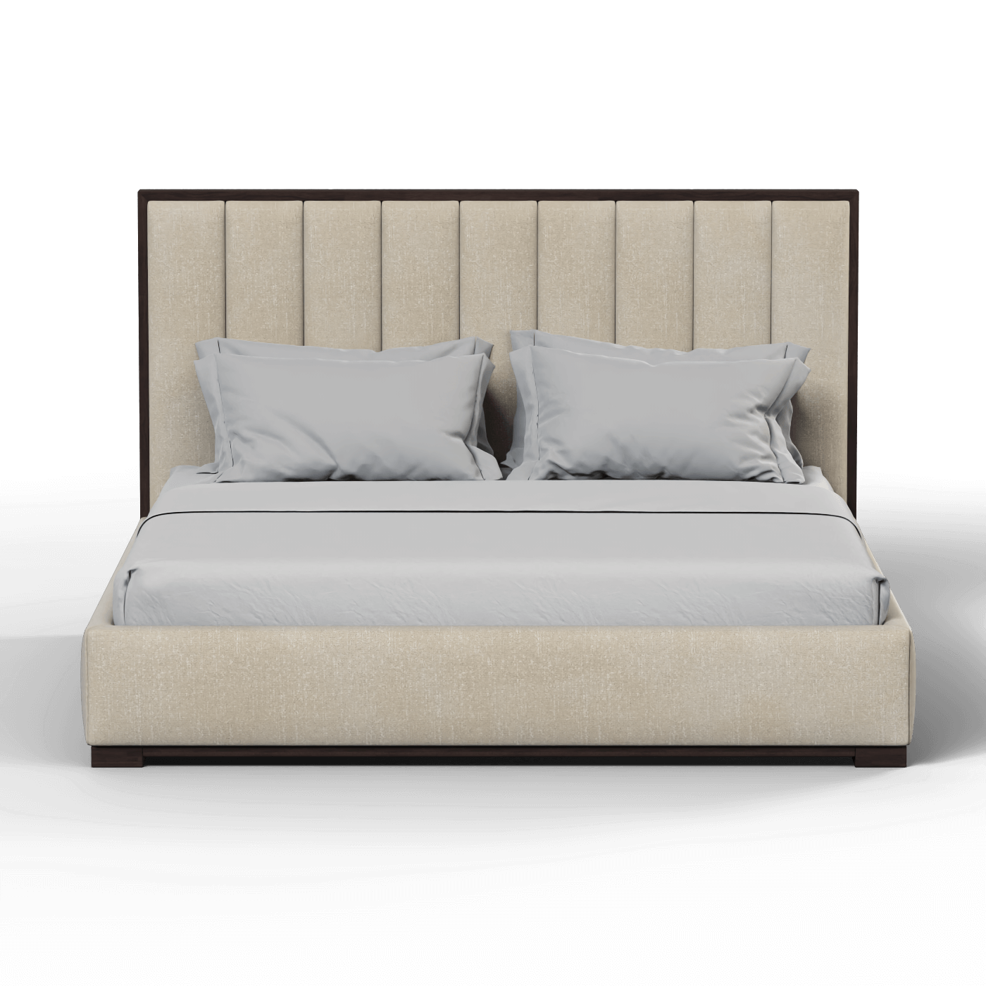 Lit Ava avec panneaux de tête de lit verticaux encadrés