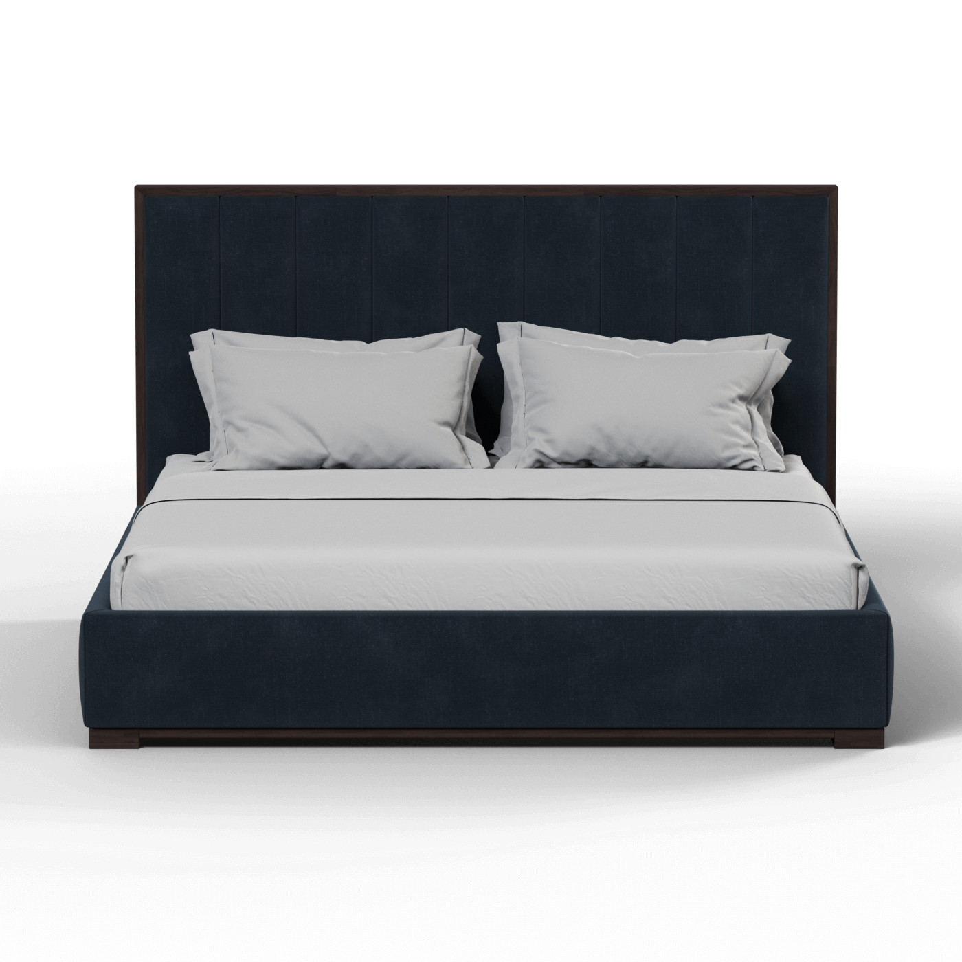 Ava Bed with Framed Vertical Headboard Panels
