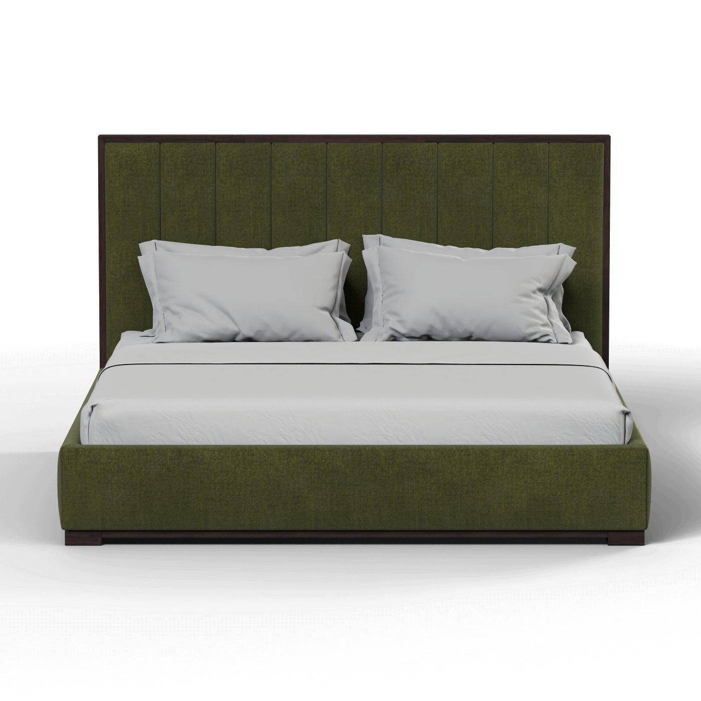 Ava Bed with Framed Vertical Headboard Panels