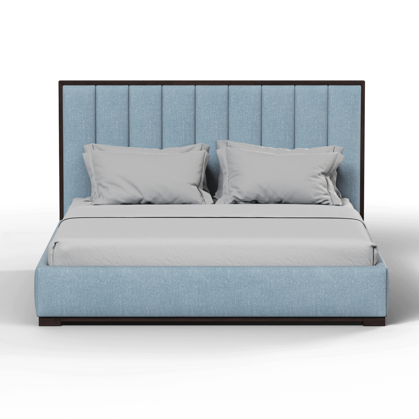 Lit Ava avec panneaux de tête de lit verticaux encadrés