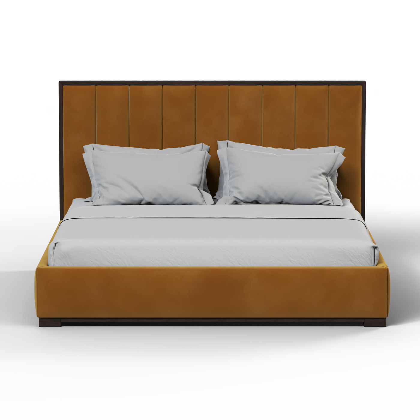 Ava Bed with Framed Vertical Headboard Panels