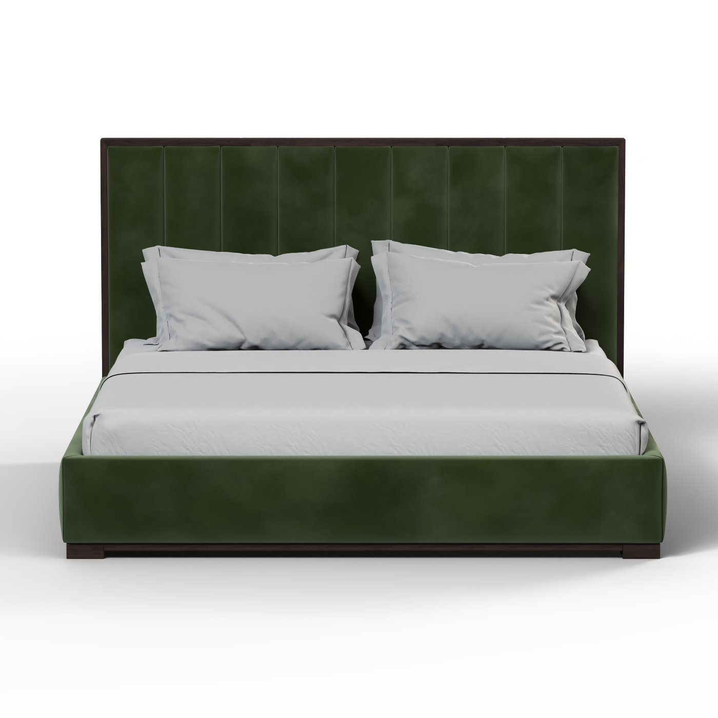 Ava Bed with Framed Vertical Headboard Panels