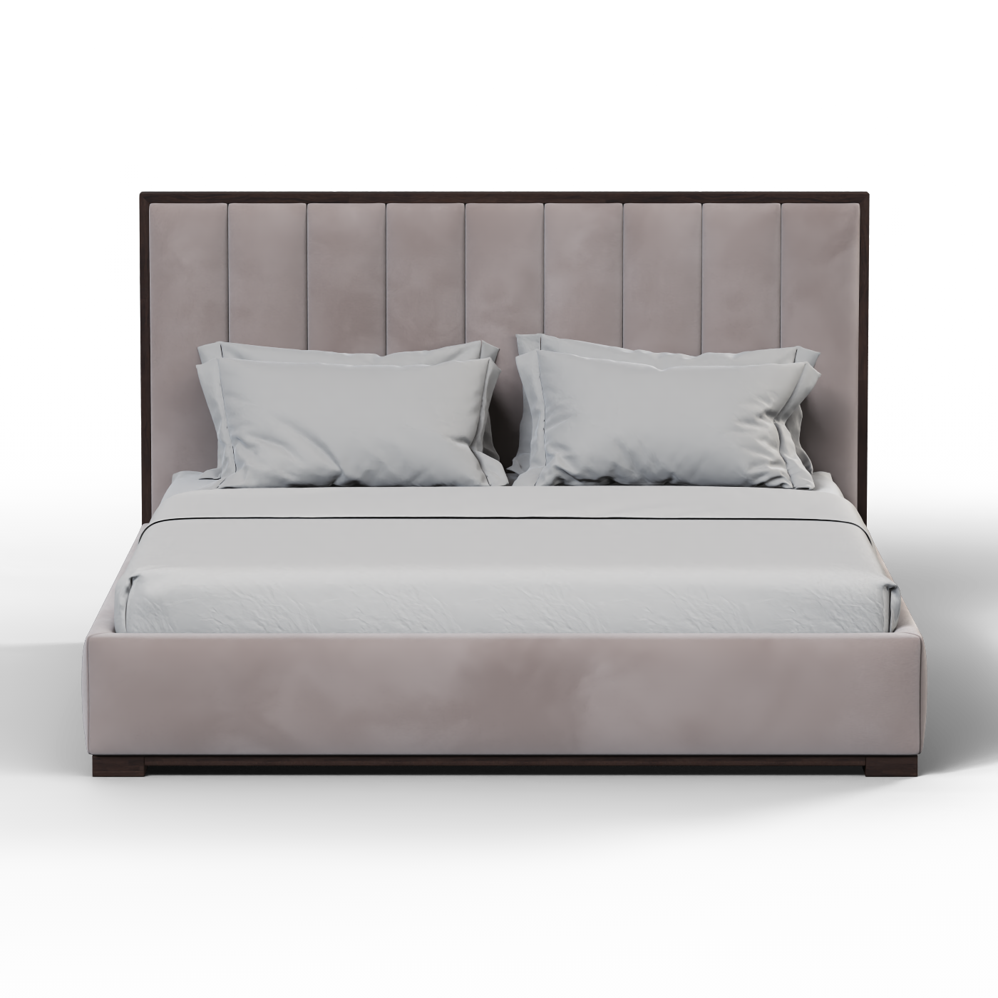 Ava Bed with Framed Vertical Headboard Panels