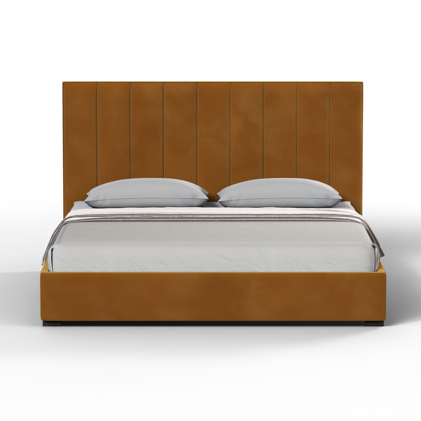 Ava High Headboard Bed in Luxe Fabric