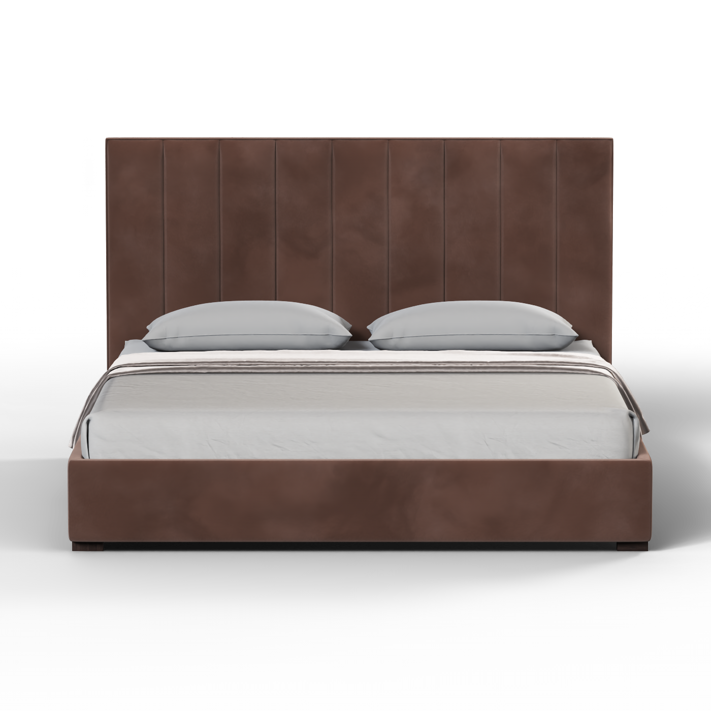 Ava High Headboard Bed in Luxe Fabric