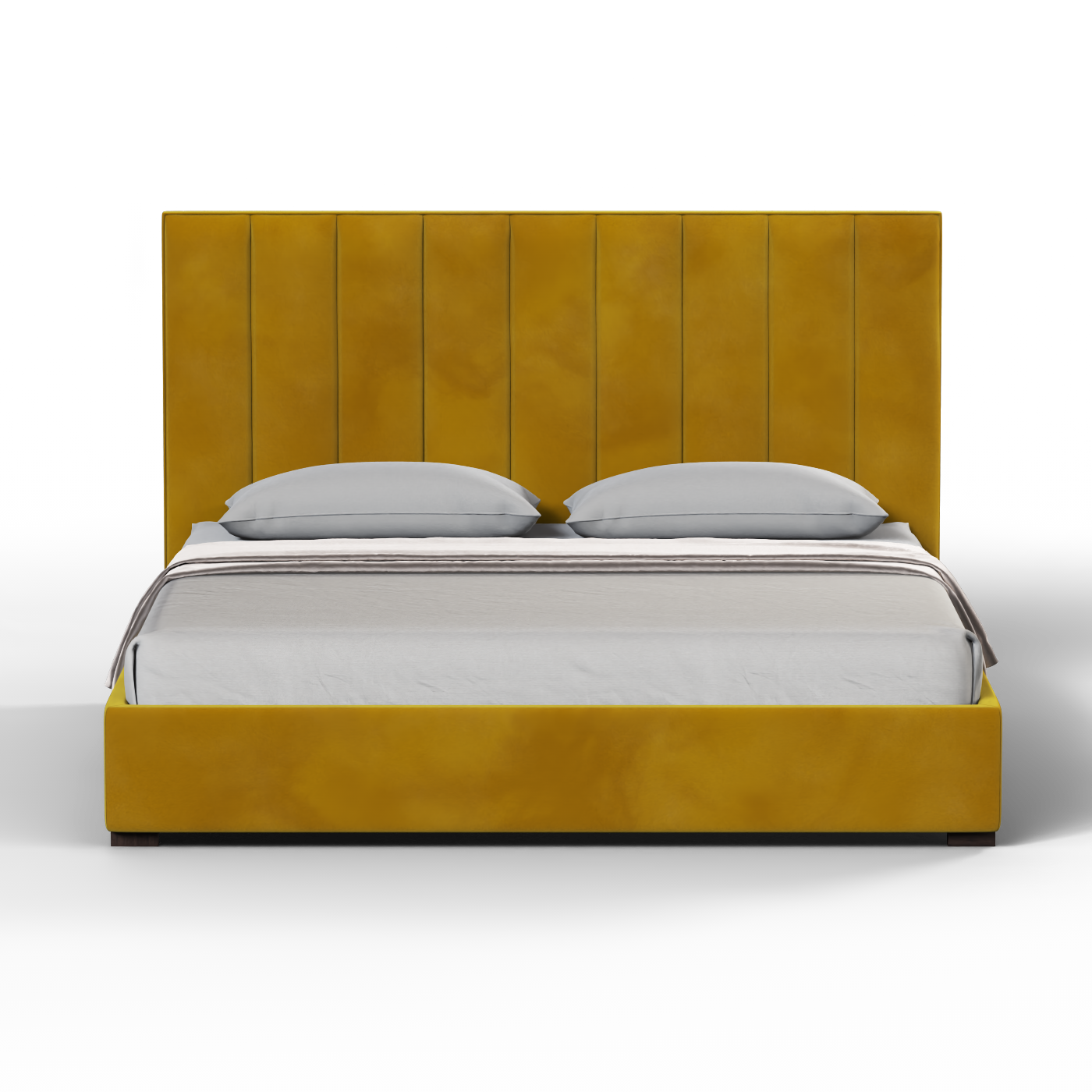 Ava High Headboard Bed in Luxe Fabric