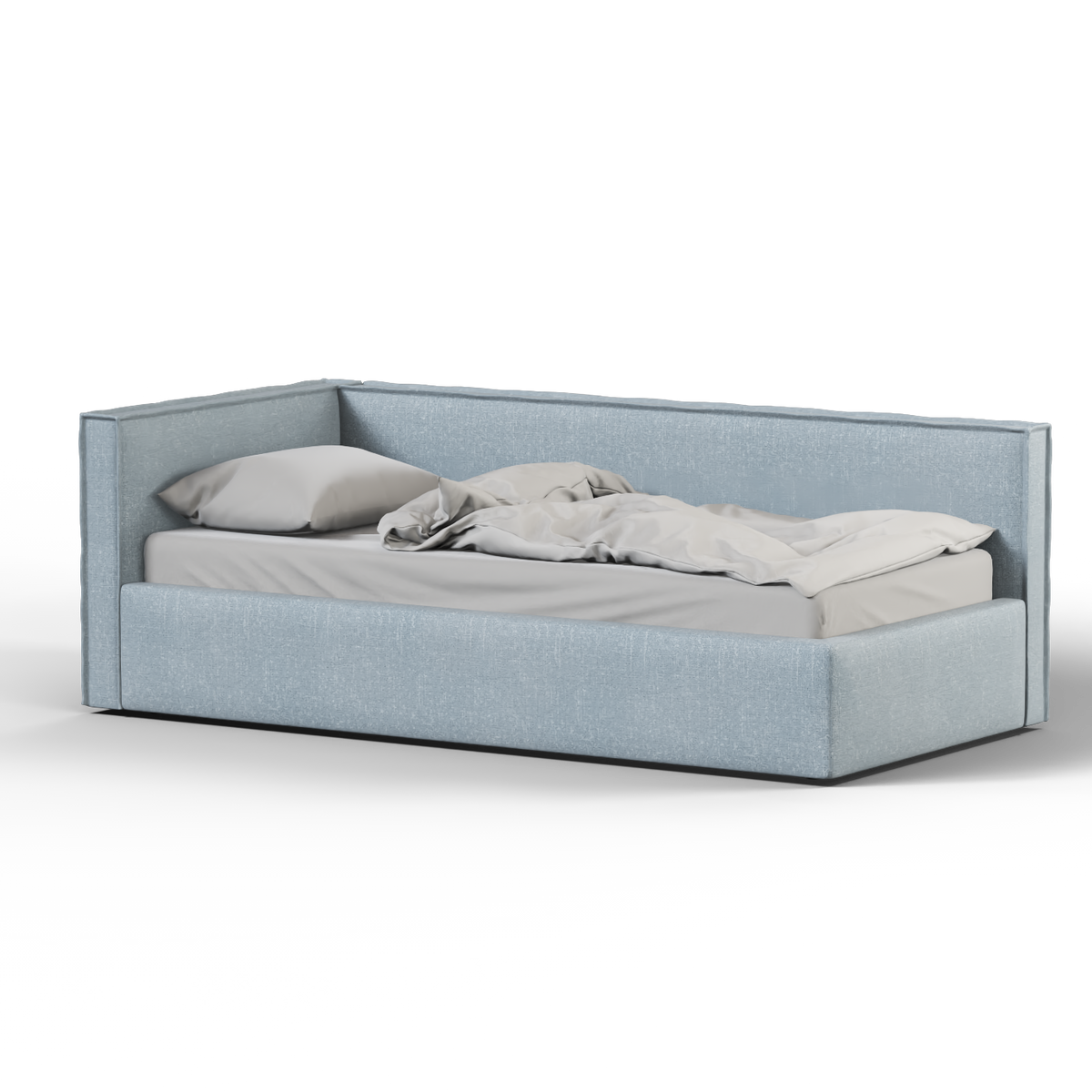 Bedspoke Axel Daybed – Steel Blue Woven Fabric