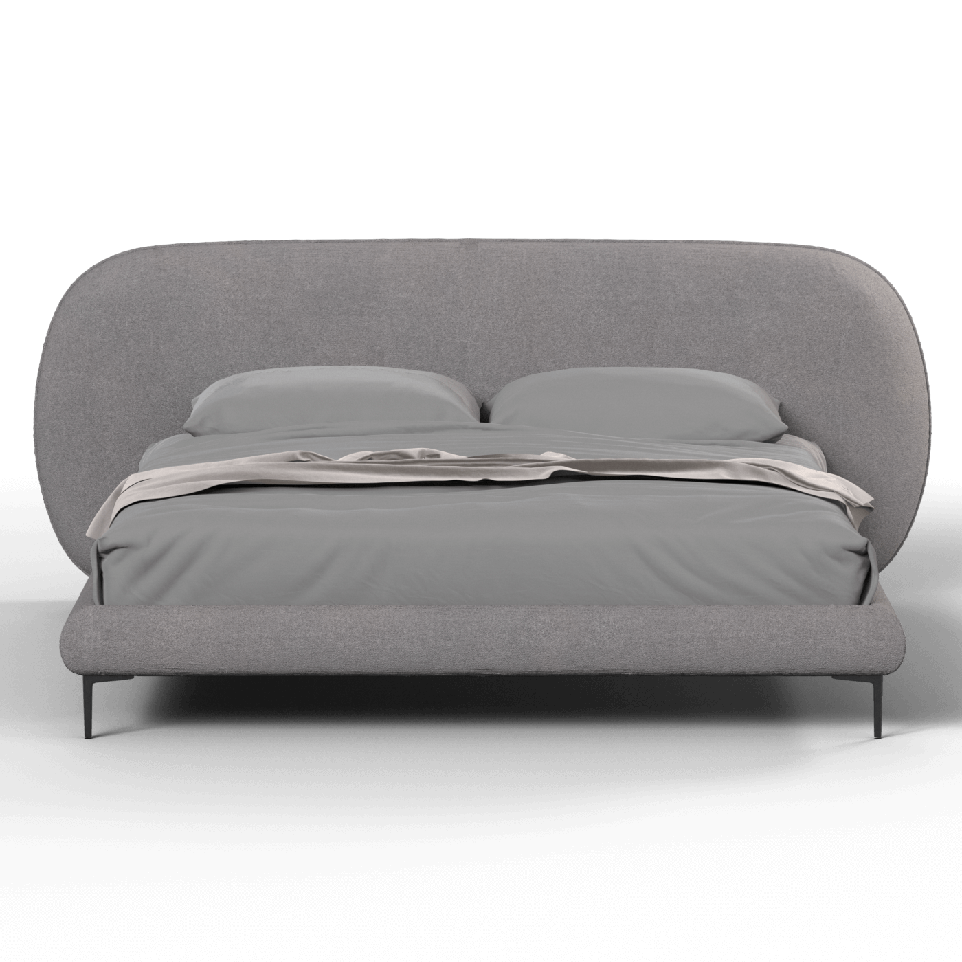 Bolzano Upholstered Bed with Curved Headboard