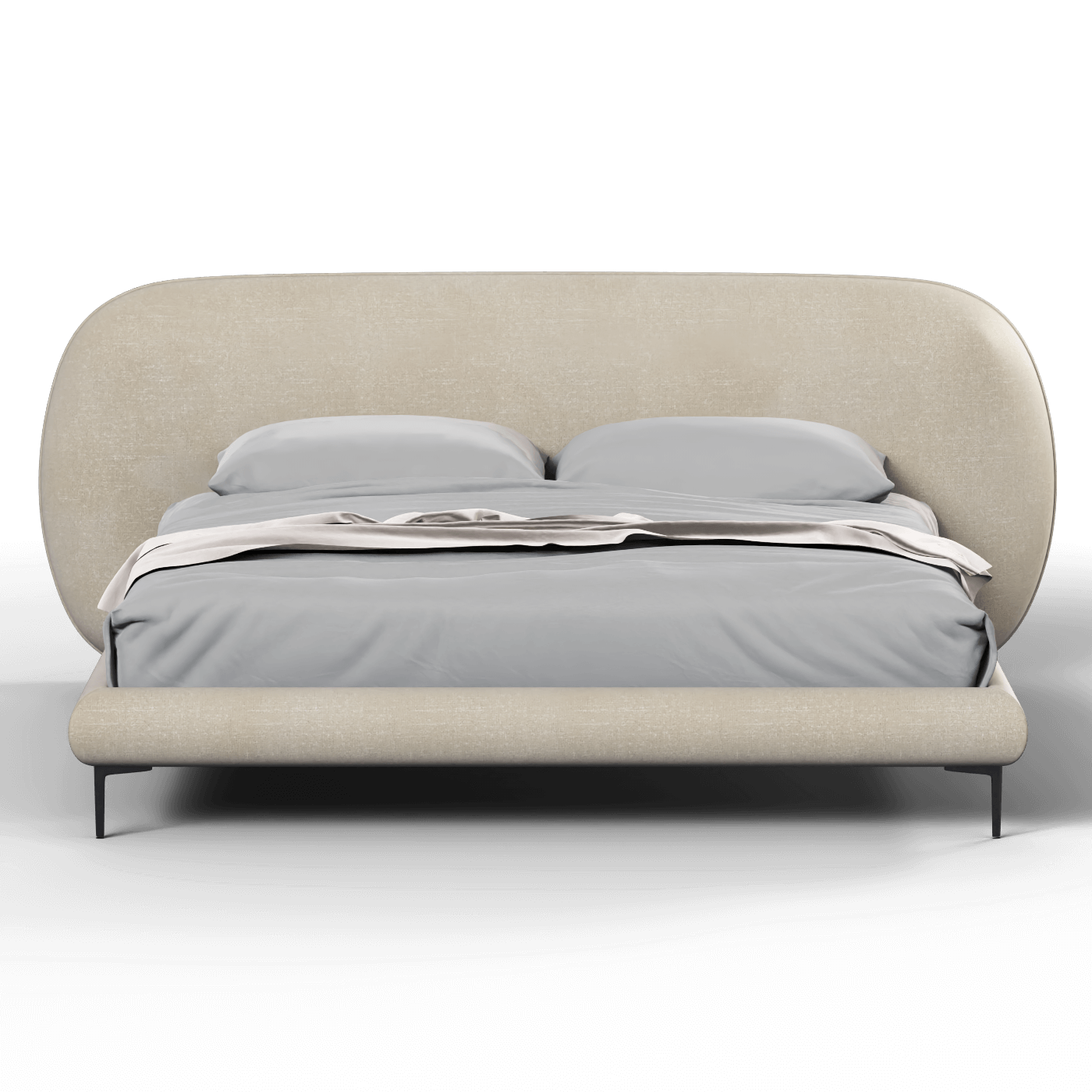 Bolzano Upholstered Bed with Curved Headboard