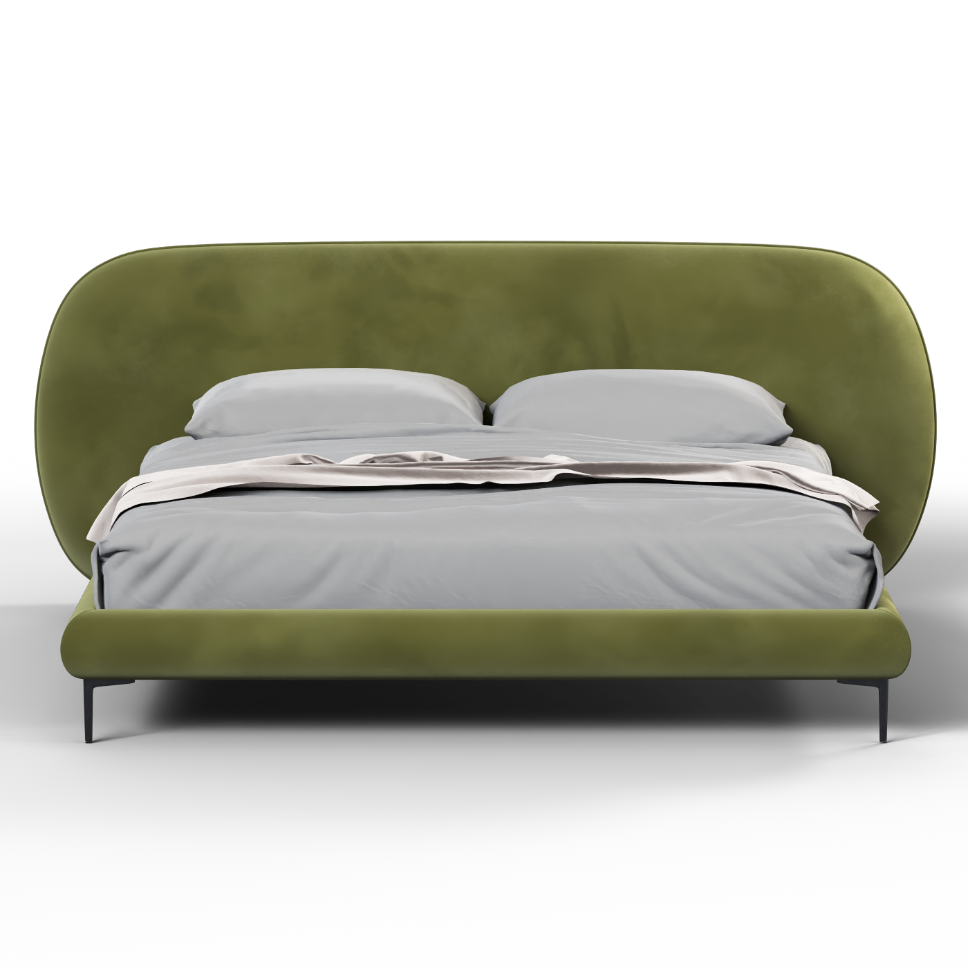 Bolzano Upholstered Bed with Curved Headboard