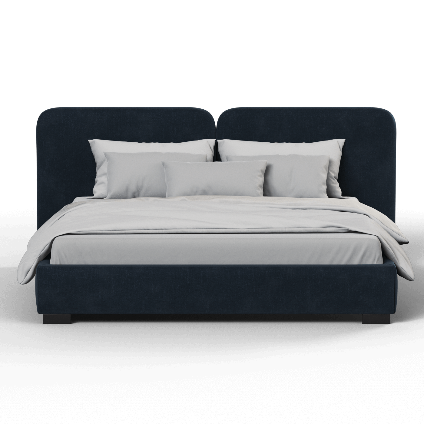 Chloe Upholstered Double Bed in Soft Woven Fabric
