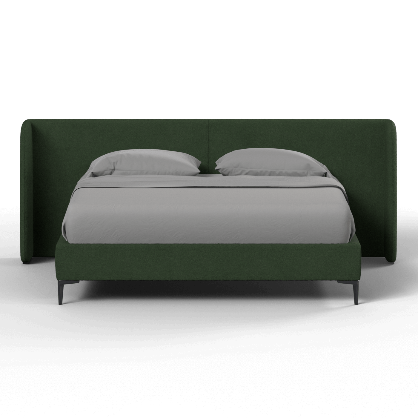 Abbey Upholstered Bed with Structured Headboard and Refined Lines