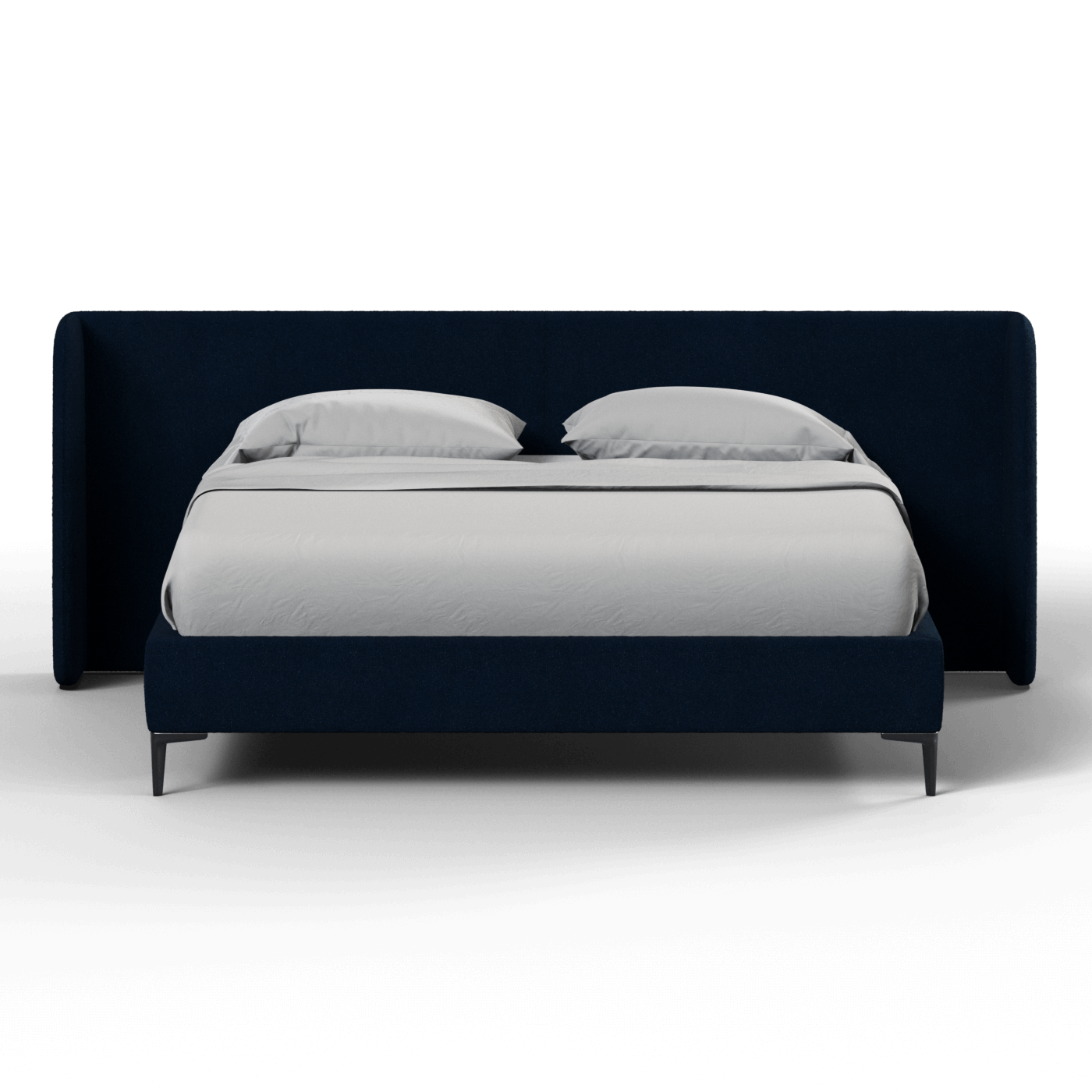 Abbey Upholstered Bed with Structured Headboard and Refined Lines