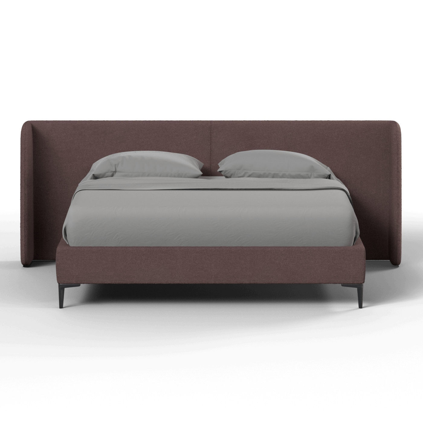 Abbey Upholstered Bed with Structured Headboard and Refined Lines