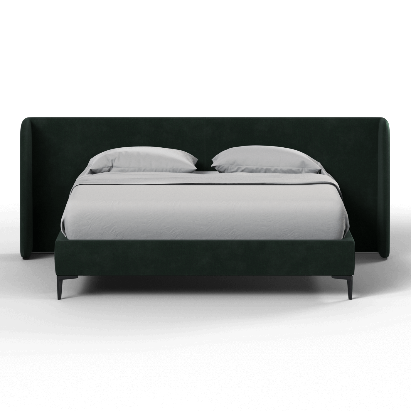 Abbey Upholstered Bed with Structured Headboard and Refined Lines