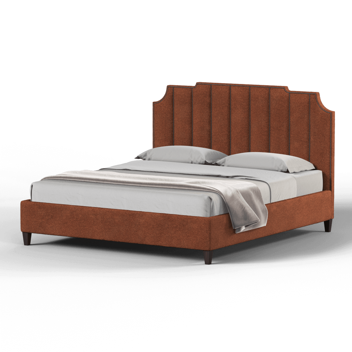Bedspoke Gabriella Vertical High Headboard Bed – Bouclé