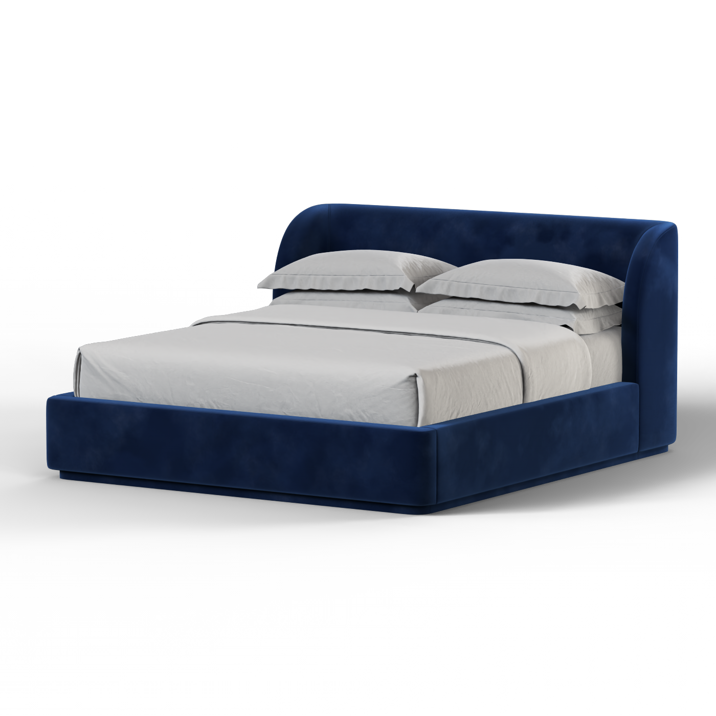 Bedspoke Giacomo Bed – Navy Blue Velvet