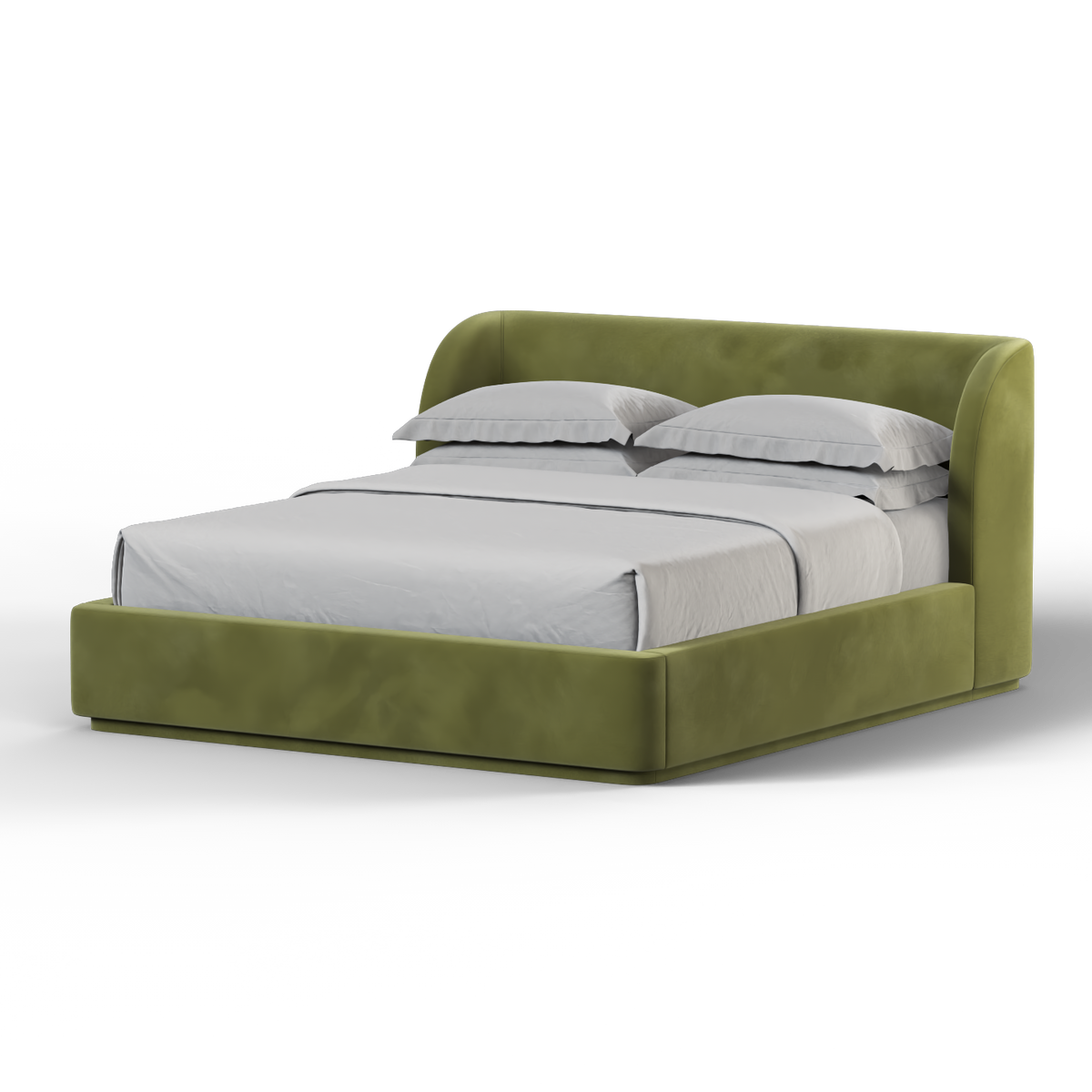 Bedspoke Giacomo Bed – Green Velvet
