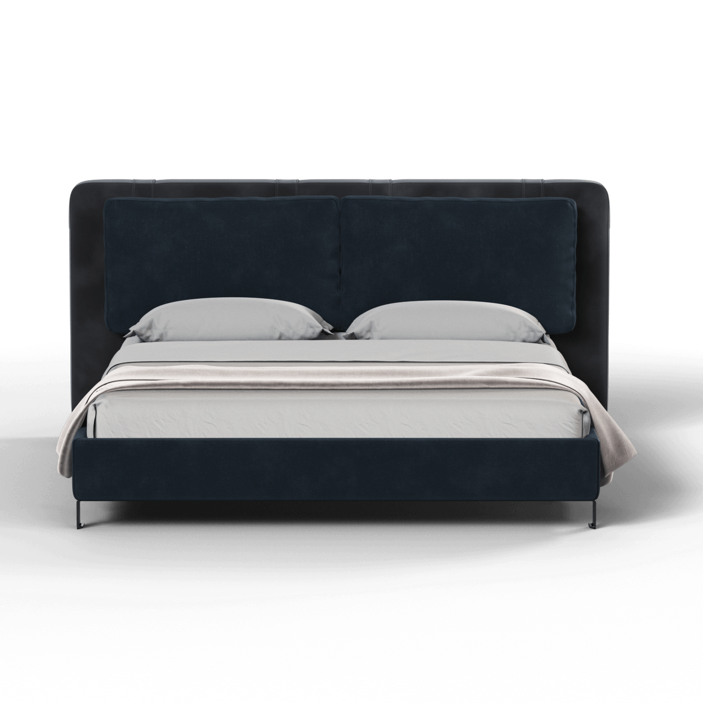 Giovanna Double Bed with Elegant Headboard