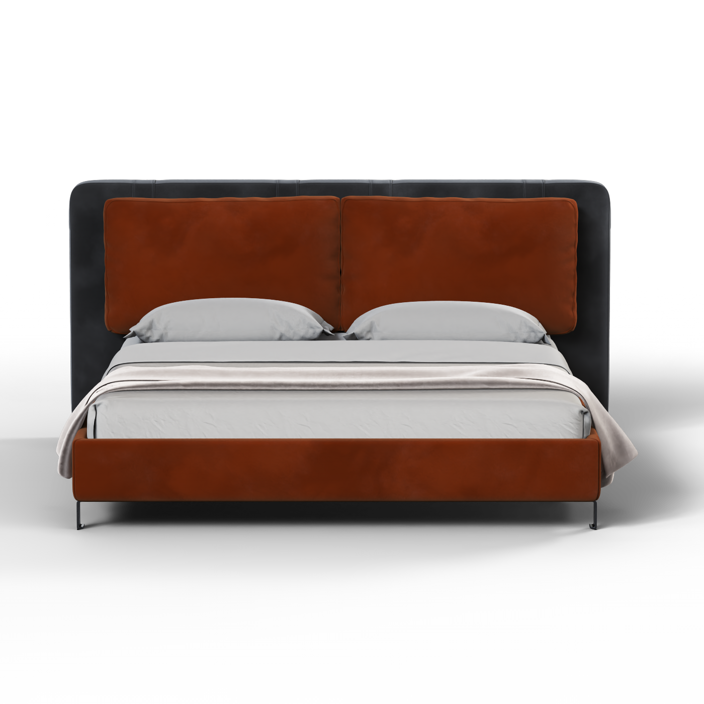 Giovanna Double Bed with Elegant Headboard