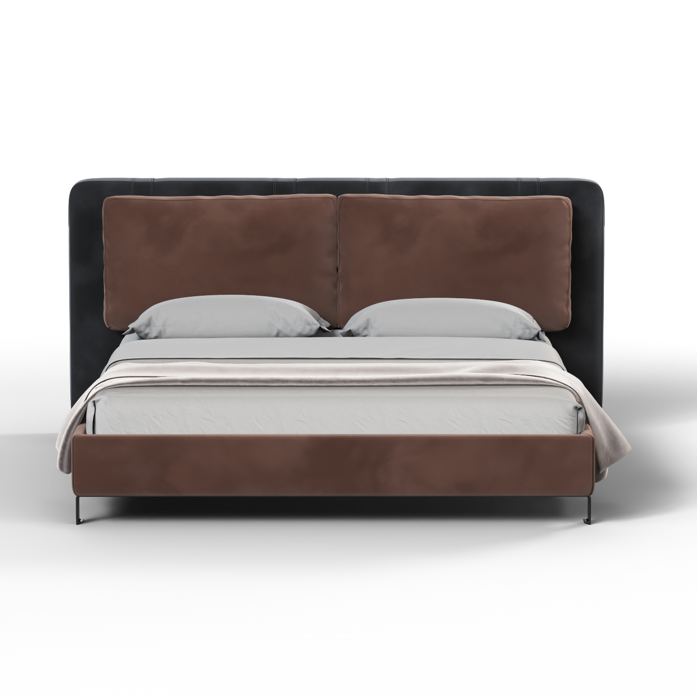 Giovanna Double Bed with Elegant Headboard