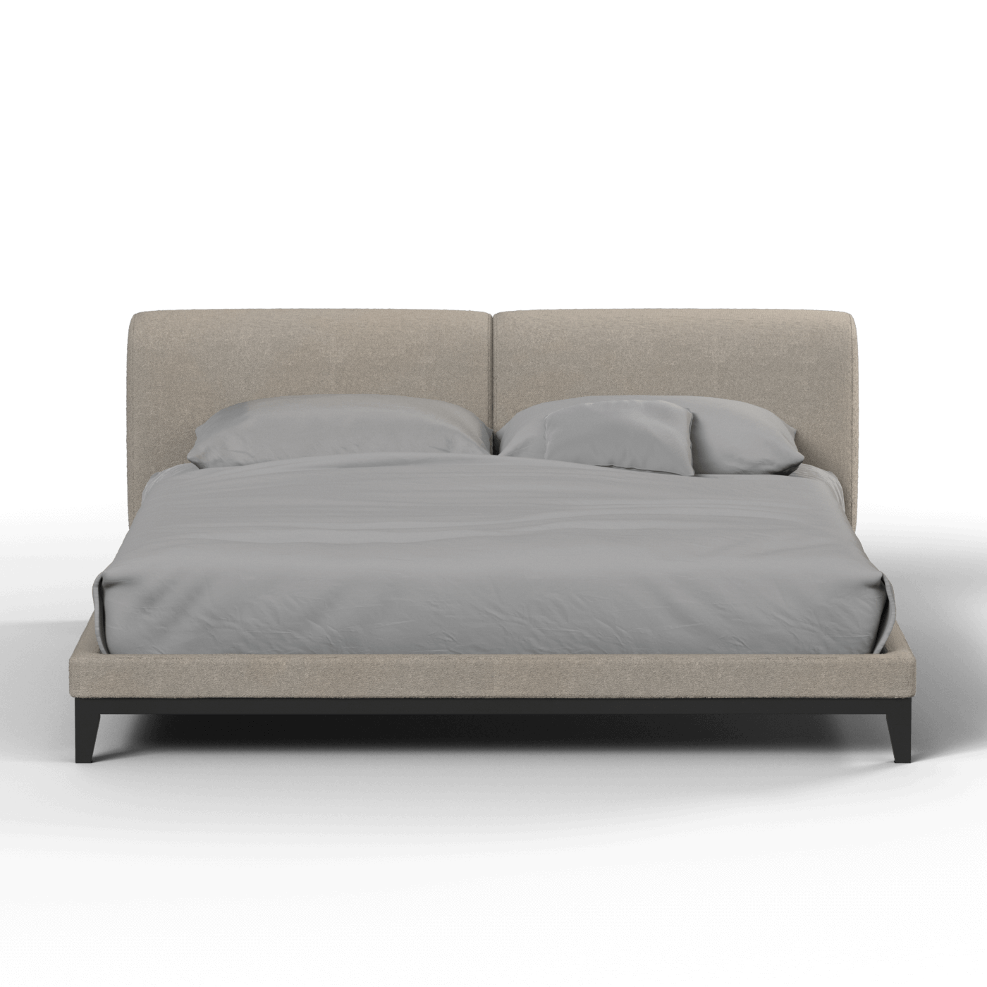 Infinity Upholstered Double Bed with Elegant Headboard